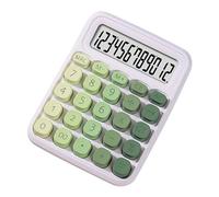 Cute 12 Digit Calculator with Large LCD Display Big Round Buttons Dual Power Supply Ideal for Office School Home Kids Students Accountant