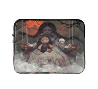 Cute 15 Inch 16 Inch Spooky Doll Scene Halloween Horror Artwork Computer Sleeve with Zipper