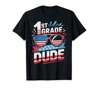 Cute 1st Grade Dude Cool Teacher Happy Future Heroes America Value Graphic T-Shirt