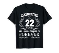 Cute 22nd Wedding Anniversary for Couples Married 22 year T-Shirt