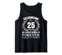Cute 25th Wedding Anniversary for Couples Married 25 Year Tank Top
