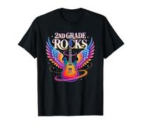 Cute 2ND Grade Rocks Reading Music Rockstar Magical Teacher Value Graphic T-Shirt