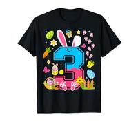 Cute 3 Years Old 3rd Birthday Bunny Happy Easter Day Kids T-Shirt