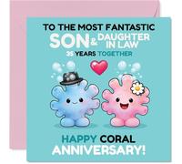 Cute 35th Anniversary Card for Son & Daughter in Law