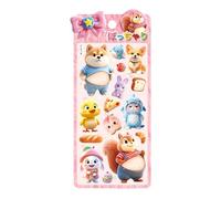 Cute 3D Animal Belly Decal Sticker | Small Embossed Stickers for Notebook, for Water Bottles, Laptops, Guitars, Suitcases, Luggage, Glasses, Tablets, Diaries