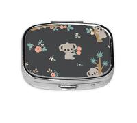Cute 3D Animal Koala,Meta Pill Box 2 Compartment Medicine Case,Portable Organizer,Rectangle Meta Portable Organizer Pill Box 1557 Compartment Medicine Case