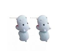 Cute 3D Cartoon Clay Animal Bite Earrings Handmade Polymer Clay Pet Shark Dinosaur Corgi Triceratops Post Stud Earrings for Women Girl Party Holiday Presents Jewelry, Metal, resin