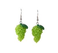 Cute 3D Fruit Dangle Earrings for Women Resin Imitation Food Drop Earrings Acrylic Strawberry Grape Orange Avocado Lemon Earrings Jewelry Gift-, Zinc, No Gemstone