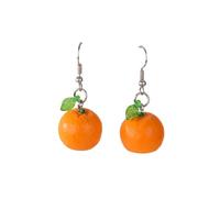 Cute 3D Fruit Dangle Earrings for Women Resin Imitation Food Drop Earrings Acrylic Strawberry Grape Orange Avocado Lemon Earrings Jewelry Gift-, Zinc, No Gemstone