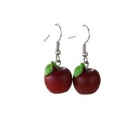 Cute 3D Fruit Dangle Earrings for Women Resin Imitation Food Drop Earrings Acrylic Strawberry Grape Orange Avocado Lemon Earrings Jewelry Gift-, Zinc, No Gemstone