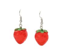 Cute 3D Fruits Earring Creative Orange Lemon Strawberry Dangle Earrings Resin Peach Pineapple Grape Fruit Jewelry for Women Girls, Acrylic, No Gemstone