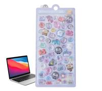 Cute 3D Fun Stickers, Creative Waterproof Transparent Cartoon Animal Stickers, Creative Decoration Accessary for Laptops Phone Case Water Bottle Pen Case (Purple)