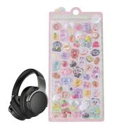 Cute 3D Fun Stickers, Creative Waterproof Transparent Cartoon Animal Stickers, Creative Decoration Accessary for Laptops Phone Case Water Bottle Pen Case (Pink)