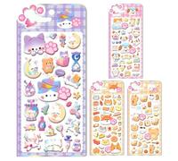 Cute 3D Paw Print Sticker Set - 4 Sheets Soft Foam Cat Dog Bear Designs | Versatile Decals for DIY Craft Projects | for Craft Lovers, Students, Teachers, Perfect ForPhone Cases, Laptops,