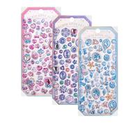 Cute 3D Relief Stickers - Self-Adhesive Craft Decals for Scrapbooking and Journals | Raised Solid Stickers for Notebook, Laptop, Phone Case, Water Bottle, Camera, and Planners