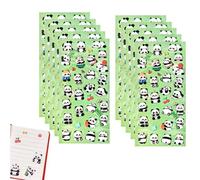 Cute 3D Stickers - 10 Pieces 3D Panda Long Lasting Decals | 19.5*9.5cm Cute Cartoon Bubble Stickers | For Kids Indoor Outdoor Perfect For DIY Diaries, Photo Albums, Scrapbooks,Fridge Planner Home Car