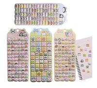 Cute 3D Stickers, 3D Animal Motifs, Pack of 4, Cute Holiday Stickers, for Children, Family, Indoor, Outdoor, Fridge, Home, Car, Notebook, Lunch Box, Water Bottle