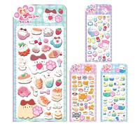 Cute 3D Stickers | 3D Solid Animal Paw Print Adhesive Image - 4 Sheets Cute Little Stickers - For Children, Girls, Mobile Phone Cases, Laptops, Water Bottles, Notebooks, Diaries, Class Rewards