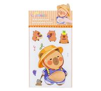 Cute 3D Stickers, Capybara Squeeze Belly Decals, Soft Rubber Cartoon Animal Design, Fun Decorative Adhesive Set, Belly Stickers, Animal Sticker for Kid, Adult, Scrapbook, Journal, Laptop, Phone Case