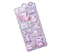Cute 3D Stickers - Funny Embossed Cartoon Decorations, 3D Stickers Scrapbook Supplies - for School, Home, Notebook, Journal, Birthday