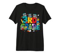 Cute 3rd Grade Raccoons Back to School Kids First Day Premium T-Shirt