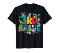 Cute 3rd Grade Raccoons Back to School Kids First Day T-Shirt