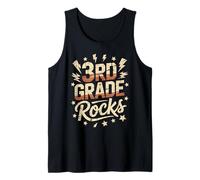 Cute 3rd Grade Rocks Teacher Last Day Tiny Humans Music Camp Tank Top