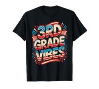 Cute 3RD Grade Vibes Bruh We Back Patriotic Teacher Little Value Graphic T-Shirt, Men, Black, M