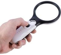 CUTE 4 U New 100x Handheld Magnifying Glass Reading Lens 3 LED Light Jewelry Loupe