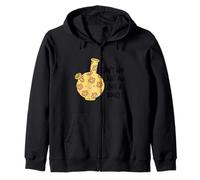 Cute 420 Smoking Marijuana, Funny Stoner Bong, Weed Meme Zip Hoodie