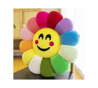 (Cute, 45cm) Murakami Takashi Colorful Sunflower Cushion Petal Emojis Plush Toy Throw Pillow