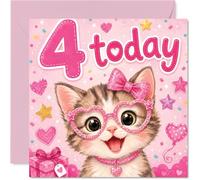Cute 4th Birthday Card, Bursting with Birthday Sparkle