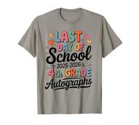 Cute 4th Grade Last Day 2026 Write My Autograph Memories T-Shirt