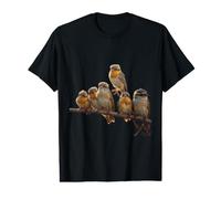 Cute 6 Birds Funny Unisex Design for Men Women Tee Value Graphic T-Shirt