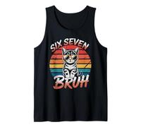Cute 67 Bruh Crazy Cat Lady Meme Six Seven Rizz 67 Slang Tank Top