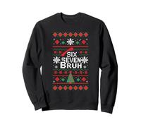 Cute 67 BRUH Ugly Christmas Sweater Meme Six Seven Brain Rot Sweatshirt