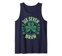 Cute 67 St Patricks Shamrock Humor Gen Alpha Z Slay Six Tank Top