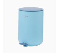 Cute 6L Indoor Trash Can with Soft-Close Pop-Up Lid, Round Step Pedal Plastic Garbage Bin for Home & Office, High-Value Waste Container with Inner Bucket