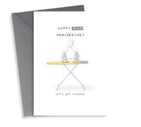 Cute 6th Anniversary Card - Let's Get Steamy - Iron Anniversary
