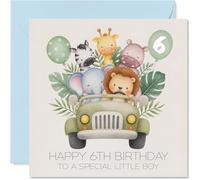 Cute 6th Birthday Card, Big Birthday Adventure