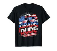 Cute 6th Grade Dude Cool Teacher Happy Coolest US Flag Value Graphic T-Shirt