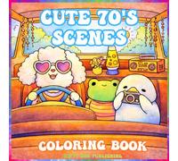 Cute 70’s Scenes Coloring Book: Groovy Vibes Disco