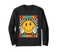 Cute 70s 80s Choose Kindness Classic Vibe Throwback Long Sleeve T-Shirt