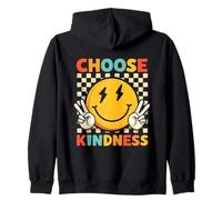 Cute 70s 80s Choose Kindness Classic Vibe Throwback Zip Hoodie