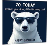 Cute 70th Birthday Card Another Year Older and Still Effortlessly Cool' Funny Birthday Card for 70th Years, Seventieth, Seventy,