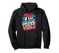 Cute 7th GRADE VIBES Teacher Bruh We Back Patriotic Boy GIrl Pullover Hoodie
