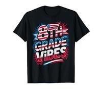 Cute 8TH Grade Vibes Bruh We Back US Teacher Future Heroes Value Graphic T-Shirt, Men, Black, M