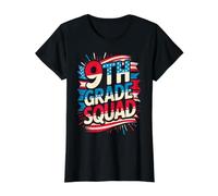 Cute 9th Grade Squad Teacher Happy Cutest Bees 250 Years Value Graphic T-Shirt, Women, Black, S