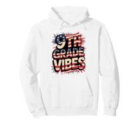Cute 9TH GRADE VIBES First Day 250 Years Teacher Girls Art Pullover Hoodie