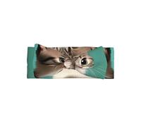 Cute A curious cat Print Baby Bow Headband â€“ Soft & Stretchy Nylon Headbands, Delicate Princess Hair Accessories